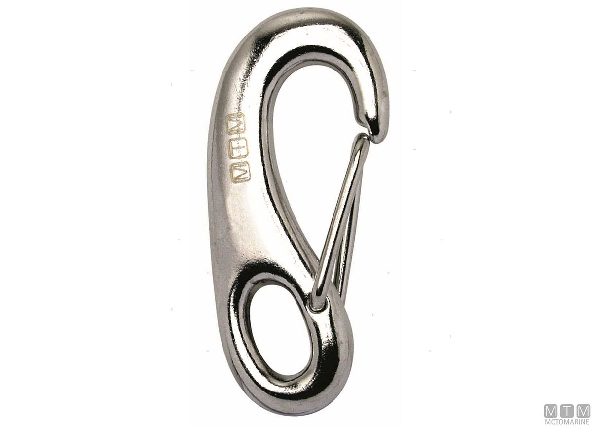 MOSCHETTONE FIOCCO APERTO L100MM ACCIAIO INOX 316 M-CARD