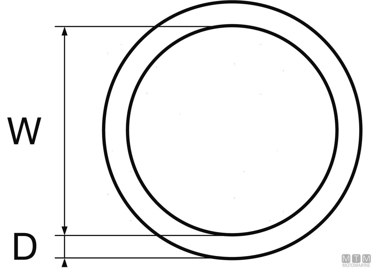ANELLO TONDO D3MM W25MM ACCIAIO INOX 316
