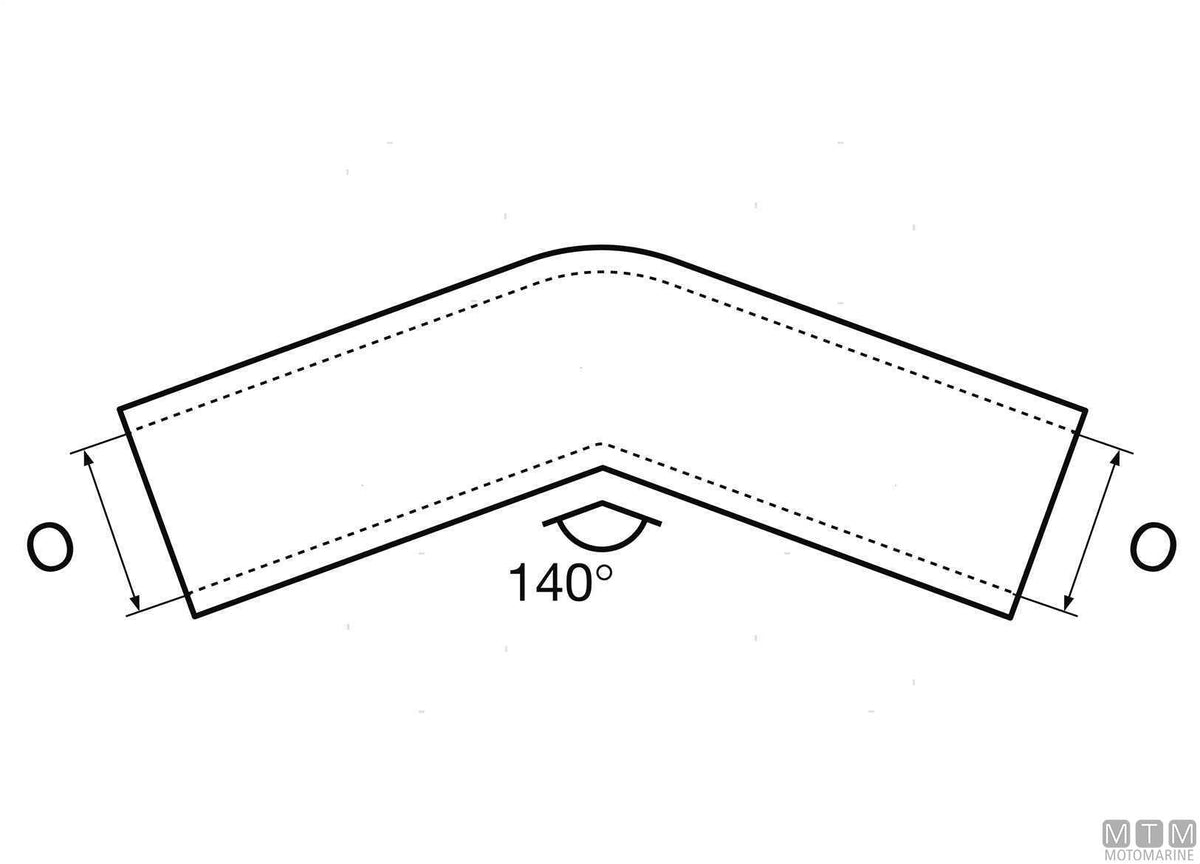 GIUNTO 140 D22MM ACCIAIO INOX 316