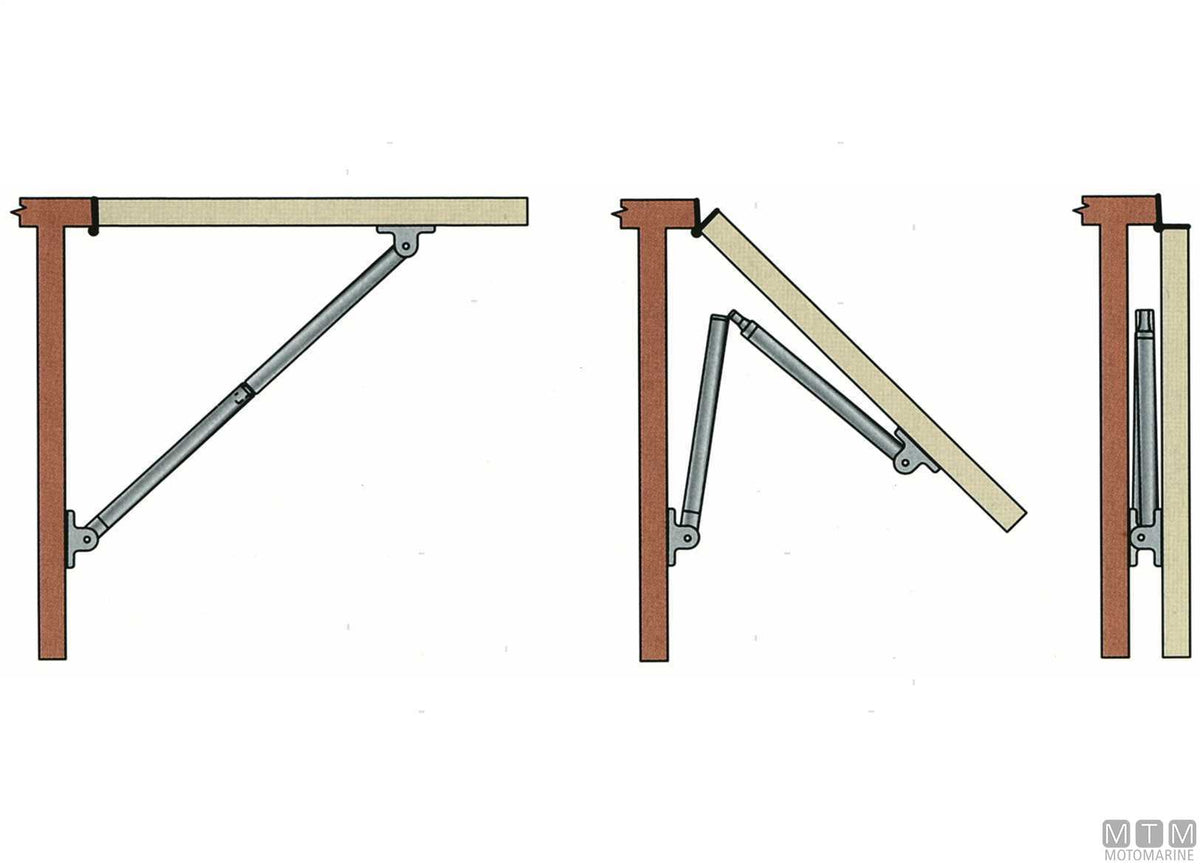 SUPPORTO ABBATTIBILE SOUTHCO L330/165MM IN ALLUMINIO