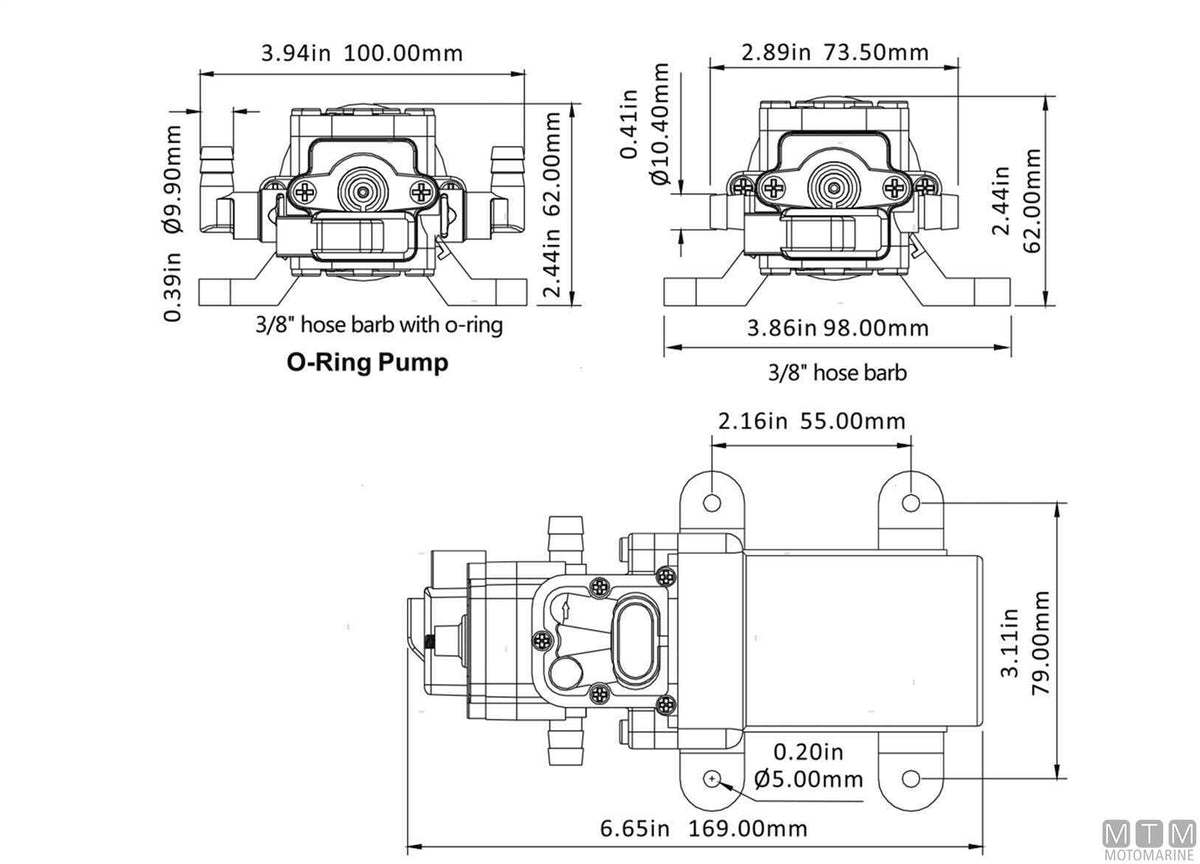 POMPA AUTOCLAVE SEAFLO MINI 3.8L 12V
