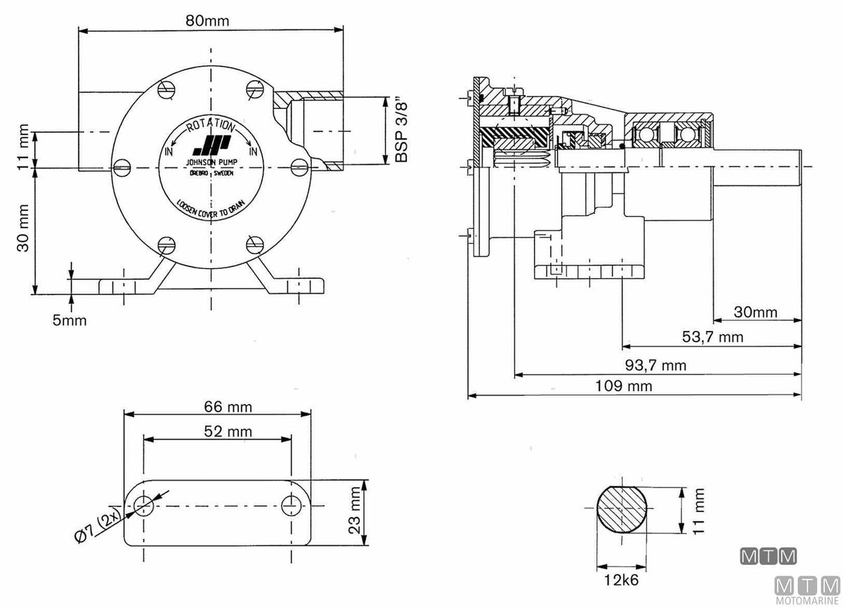 POMPA RAFFREDDAMENTO JOHNSON F35B-8 TENUTA A LABBRO