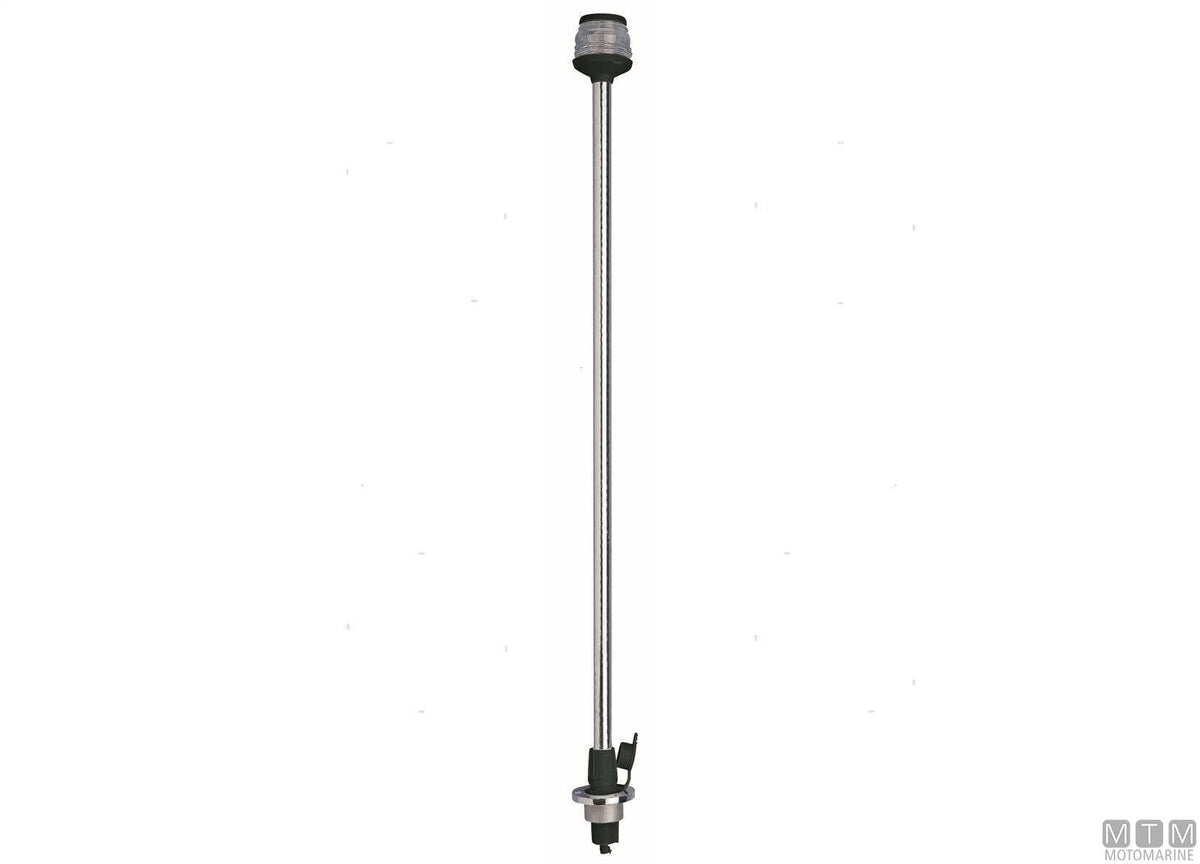 FANALE DI VIA 360 BIANCO SU ASTA CON BASE INCASSO BIANCO H100CM