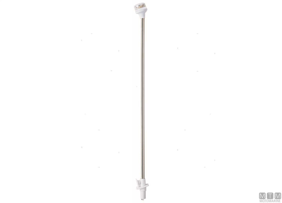 FANALE DI VIA LED 360 BIANCO SU ASTA ESTRAIBILE CORPO NERO H100CM