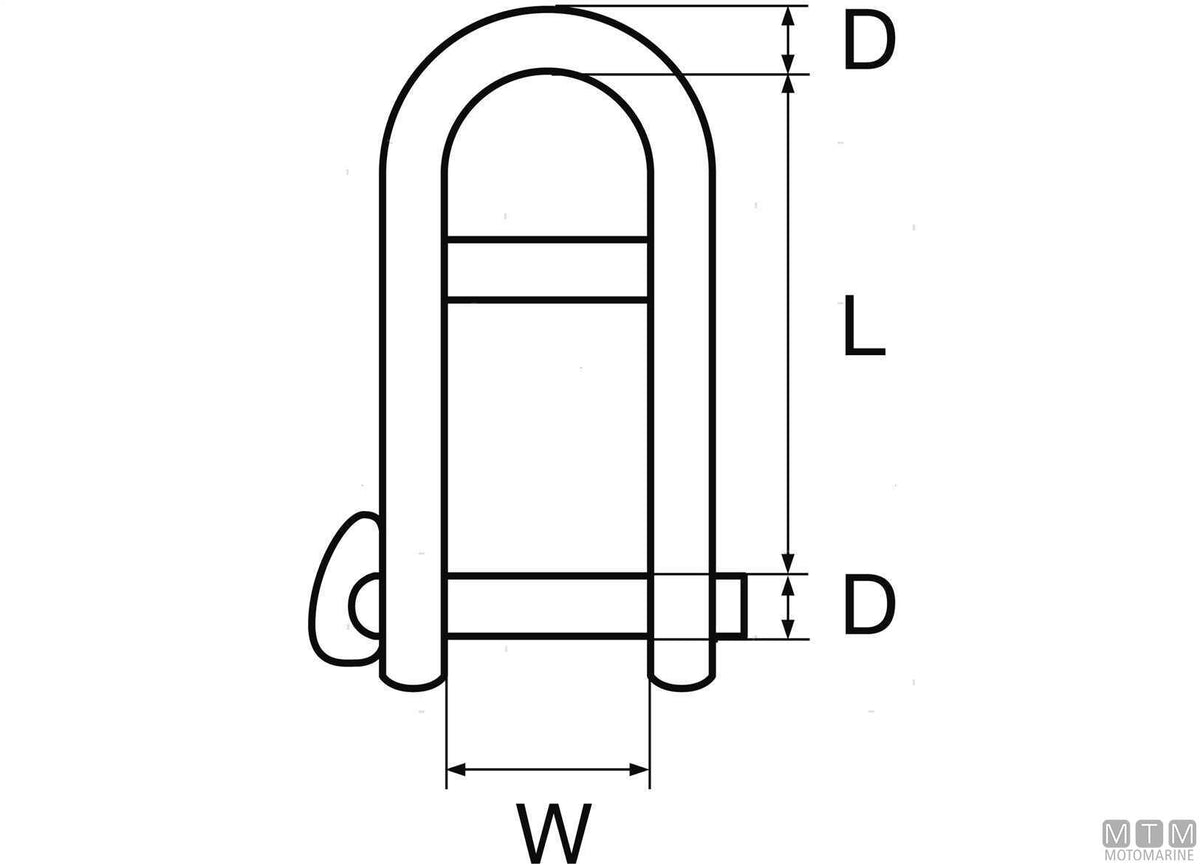 GRILLO LUNGO WICHARD KEY PIN B D6MM ACCIAIO INOX 316