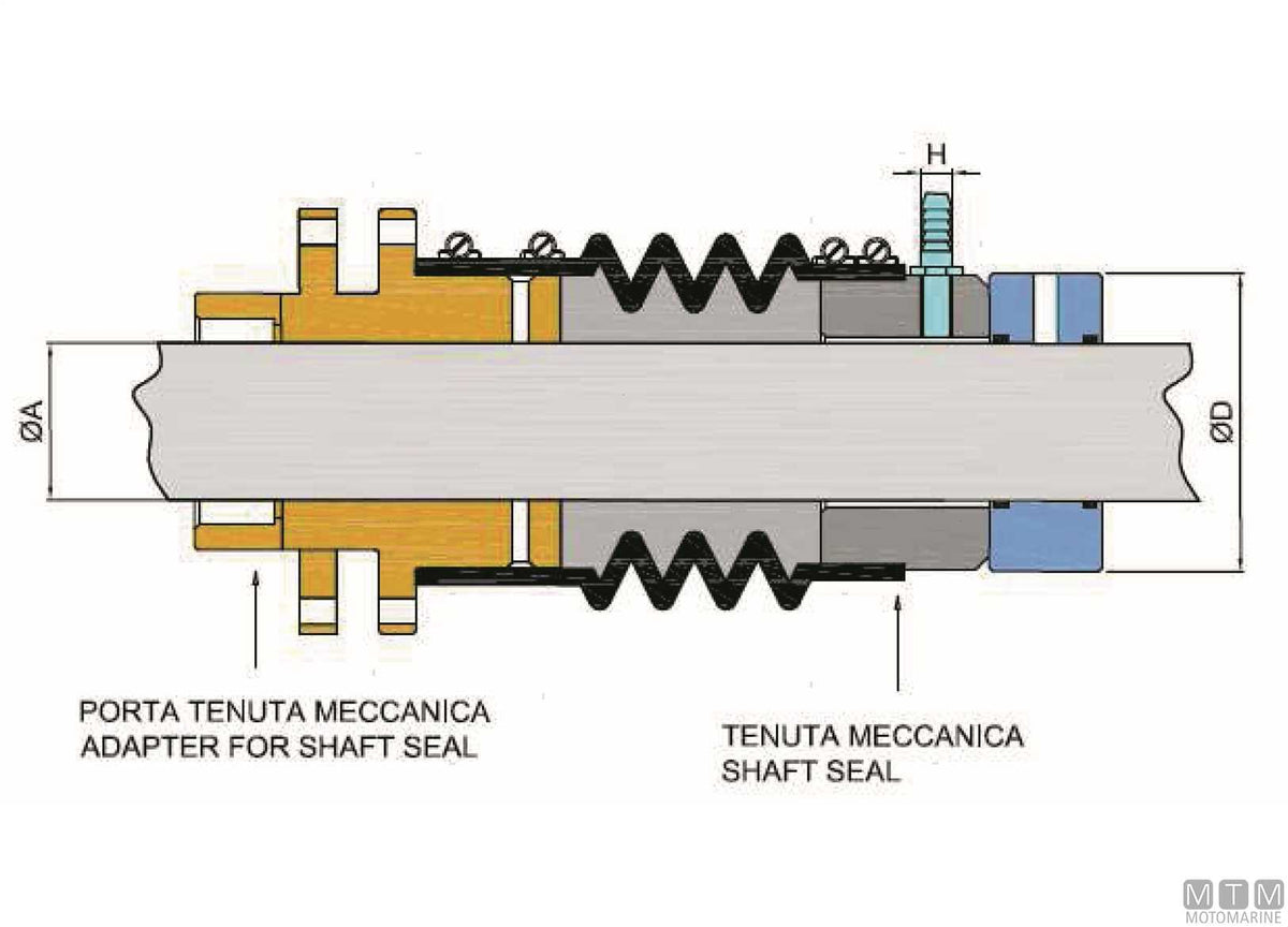 TESTA PORTA TENUTA MECCANICA TOR ASSE D50MM