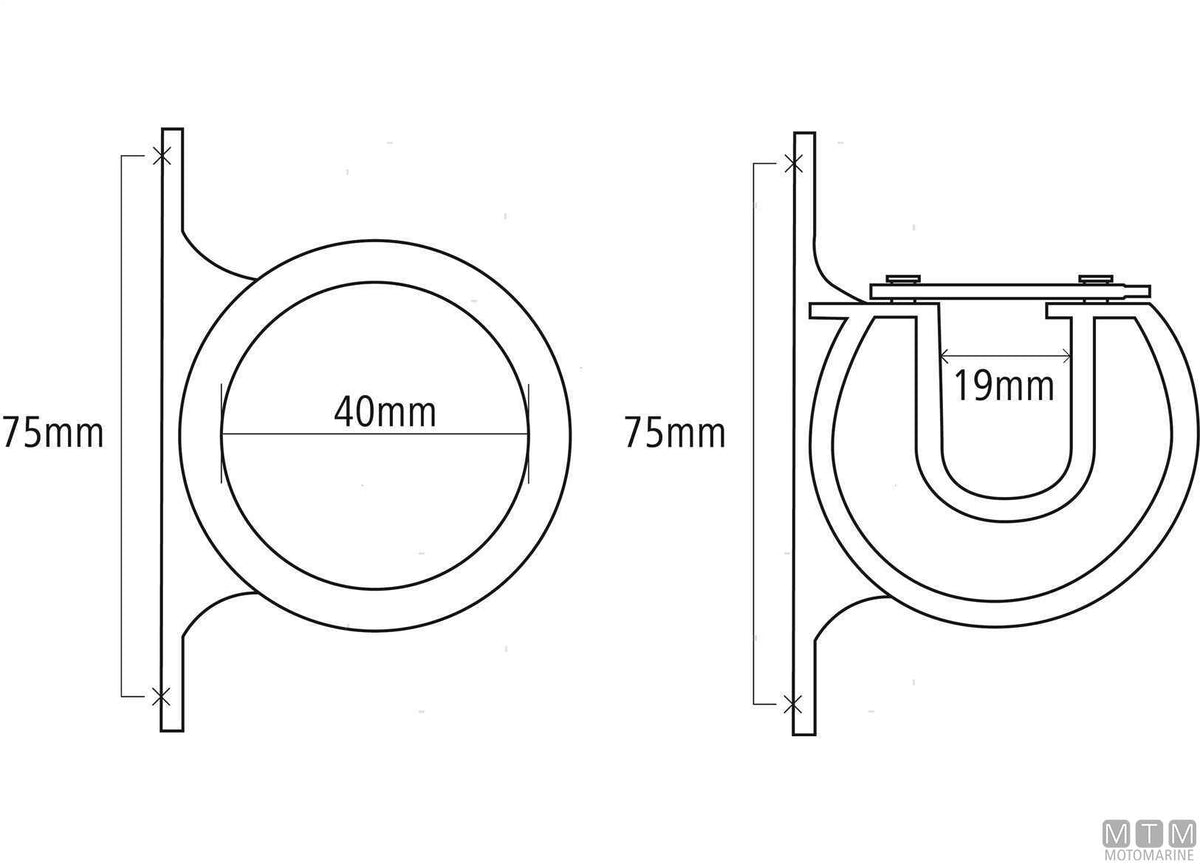 PORTACANNE A SOFFITTO D40MM IN PLASTICA