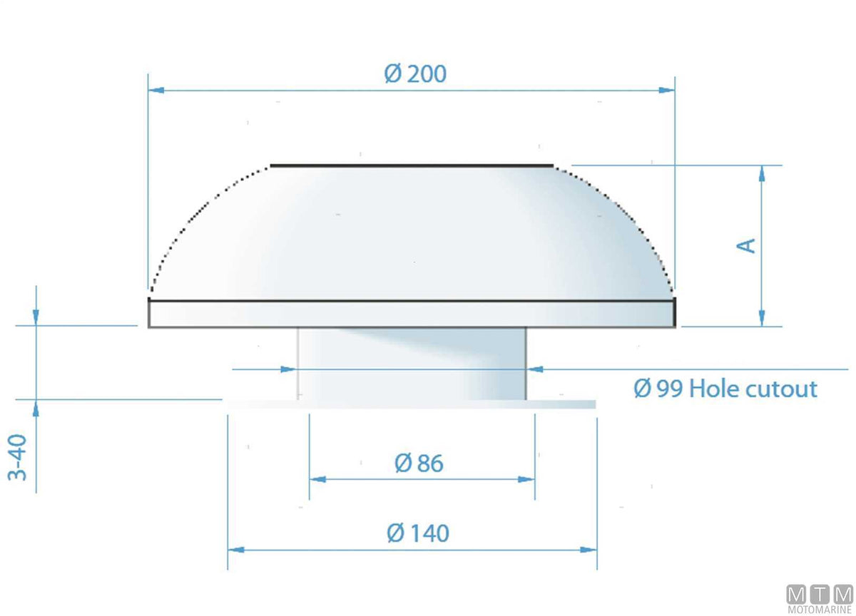 AERATORE DECK ROCA D200MM IN PLASTICA