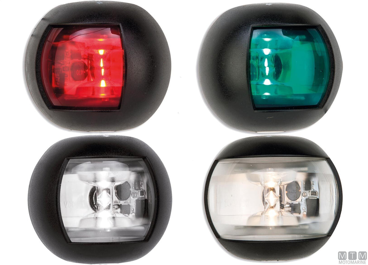 FANALE DI VIA LATERALE LED VERDE MEZZA SFERA NERO 70X63MM