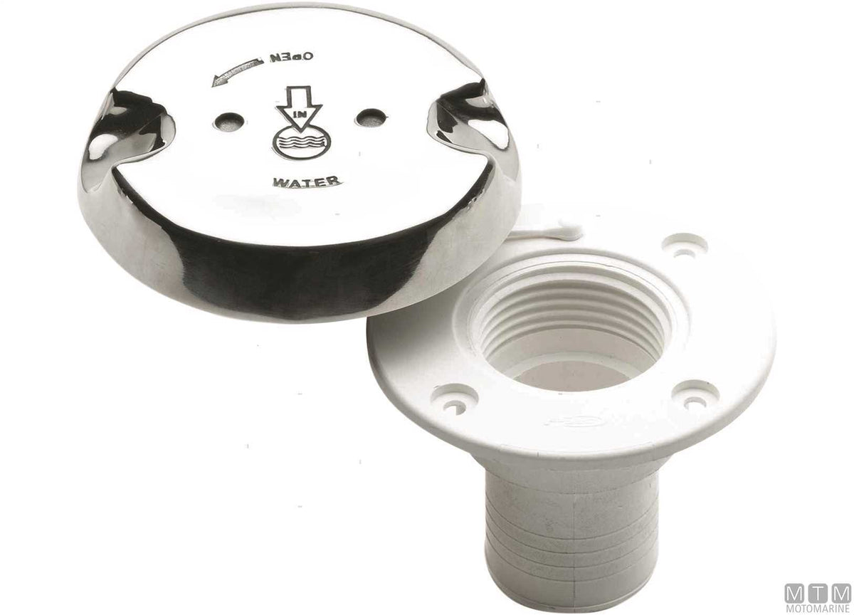 TAPPO COPERTA CAN FUEL D50 CORPO IN PLASTICA COPERCHIO INOX