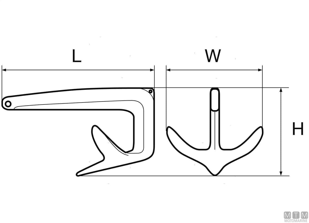 ANCORA 3-WING 15KG ACCIAIO INOX 316