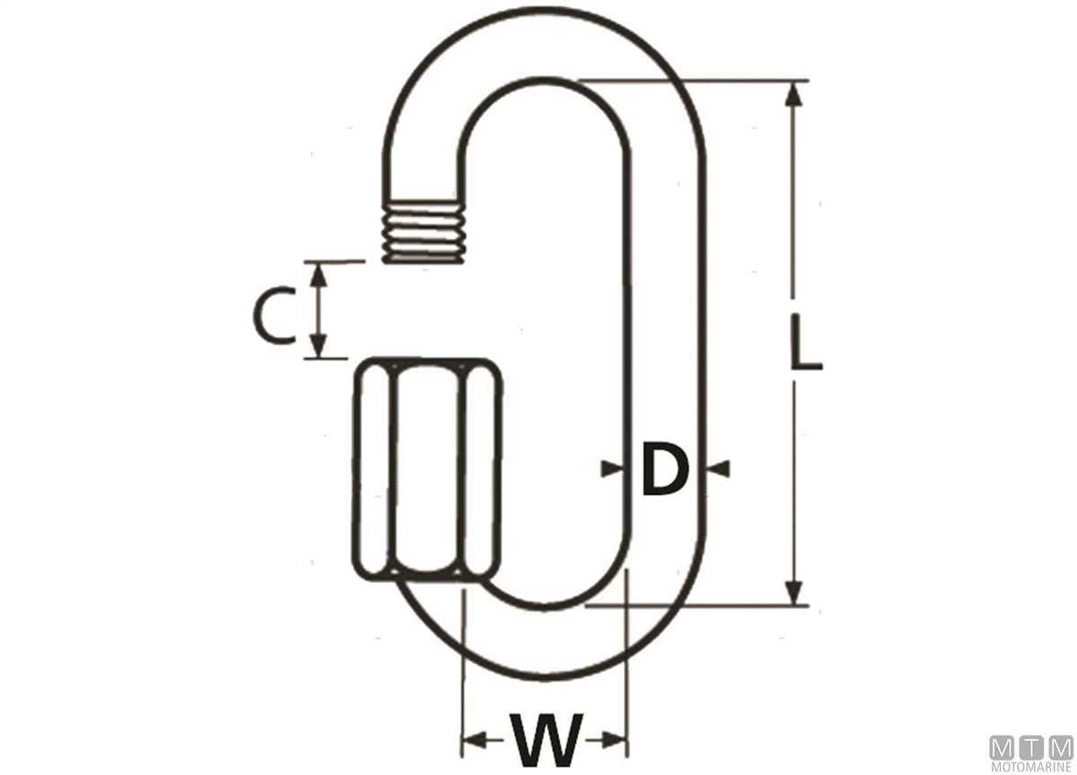 MAGLIA RAPIDA D10MM ACCIAIO INOX 316