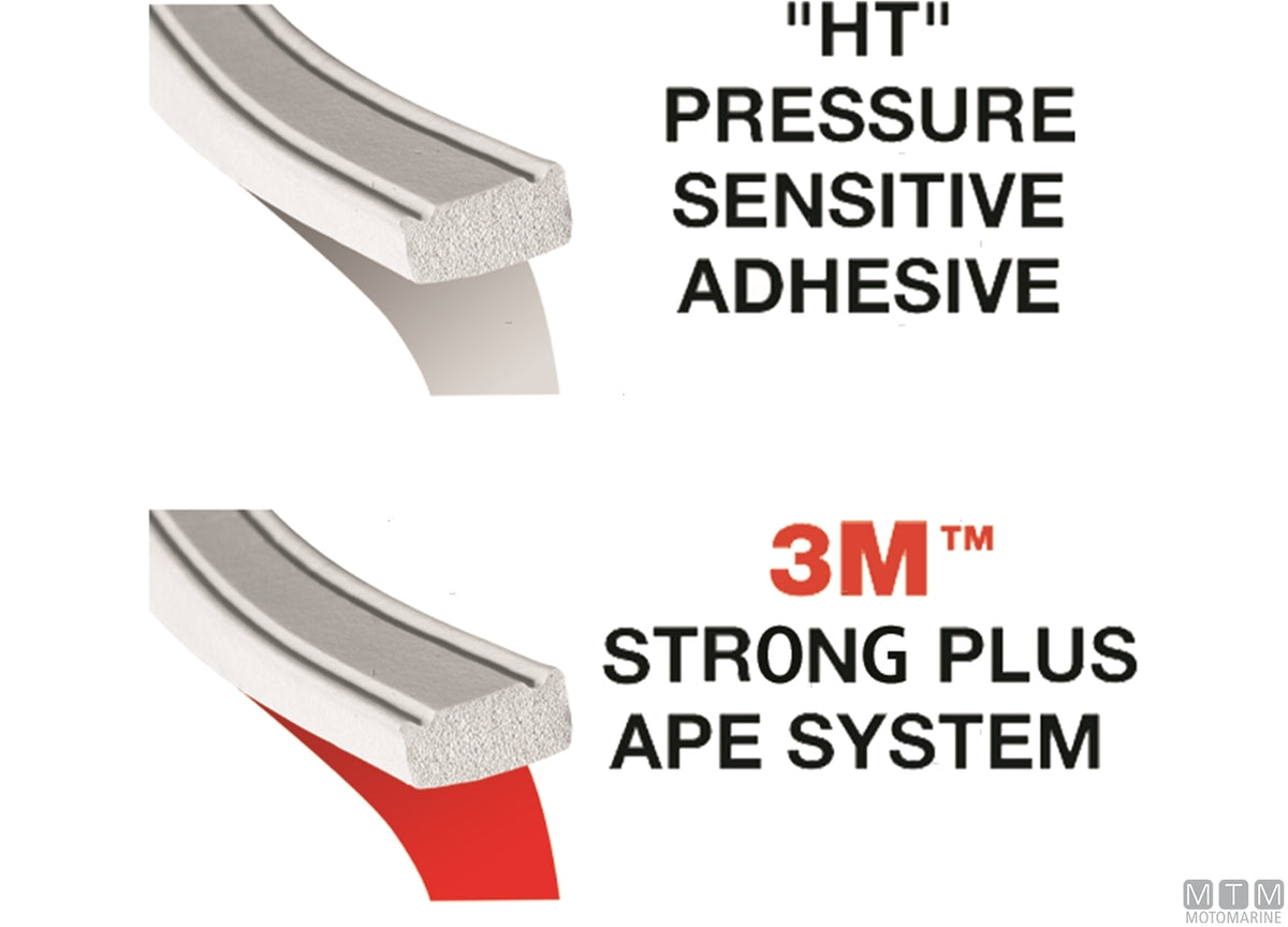 GUARNIZIONE TRIM-LOK FLAT RUBBER BIANCO 12X6MM ADESIVO HT L15M