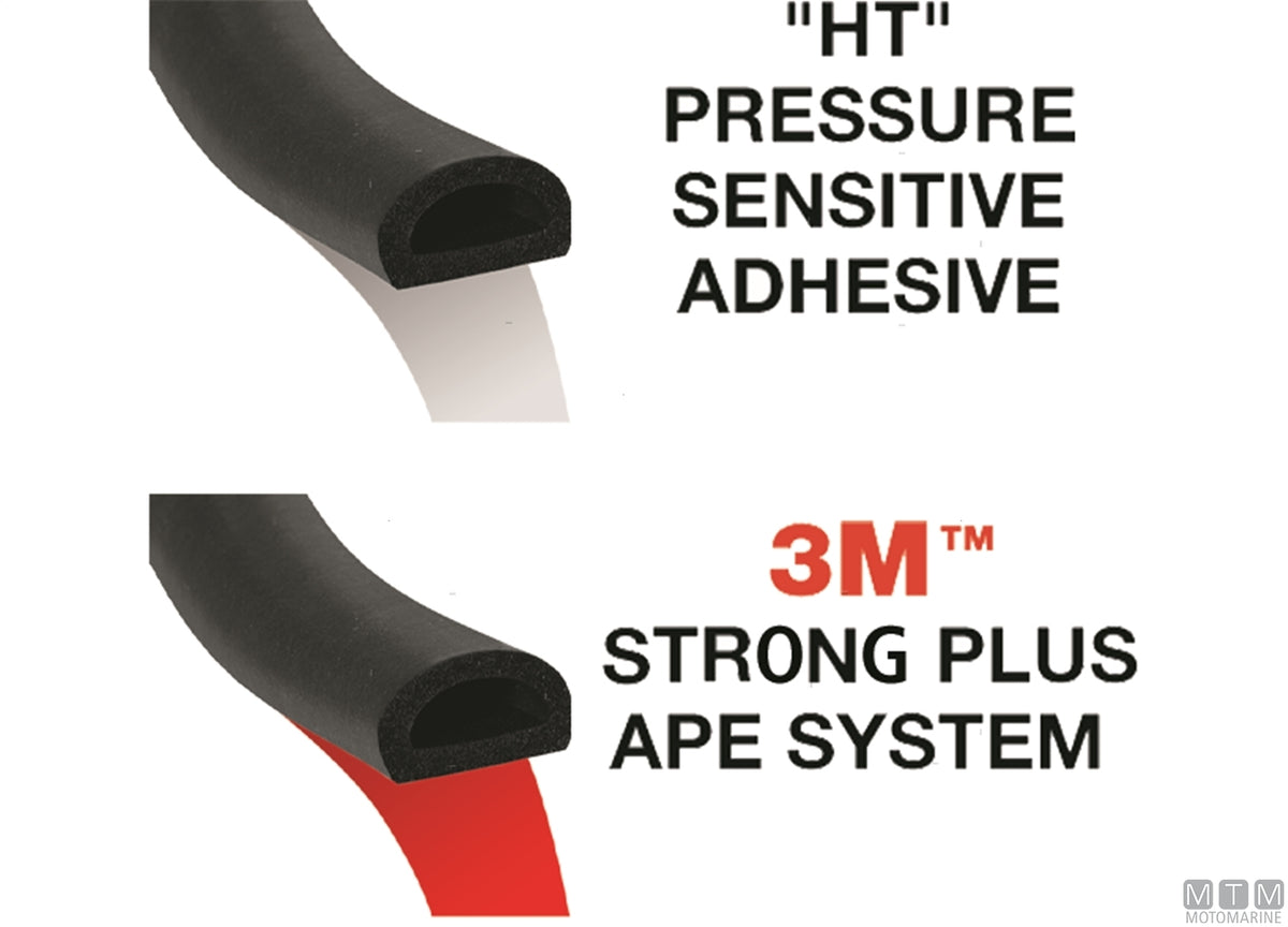 GUARNIZIONE TRIM-LOK DD RUBBER NERO 19MM ADESIVO HT 15M