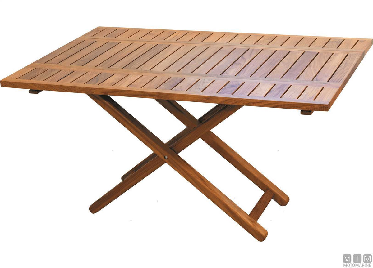 TAVOLINO REGOLABILE MB IN TEAK 120X40/80CM H75/60CM