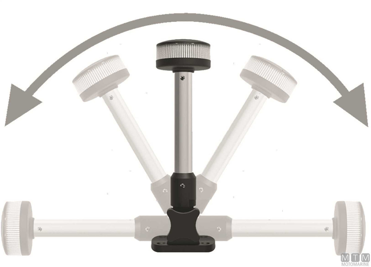 FANALE DI VIA LED 360 BIANCO SU ASTA PIEGHEVOLE UFO H15CM