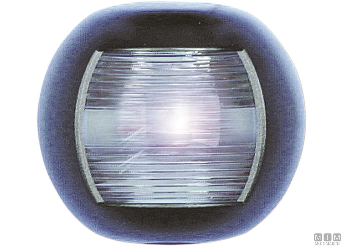 FANALE DI VIA POPPA 135 BIANCO LED MEZZA SFERA NERO 70X63MM