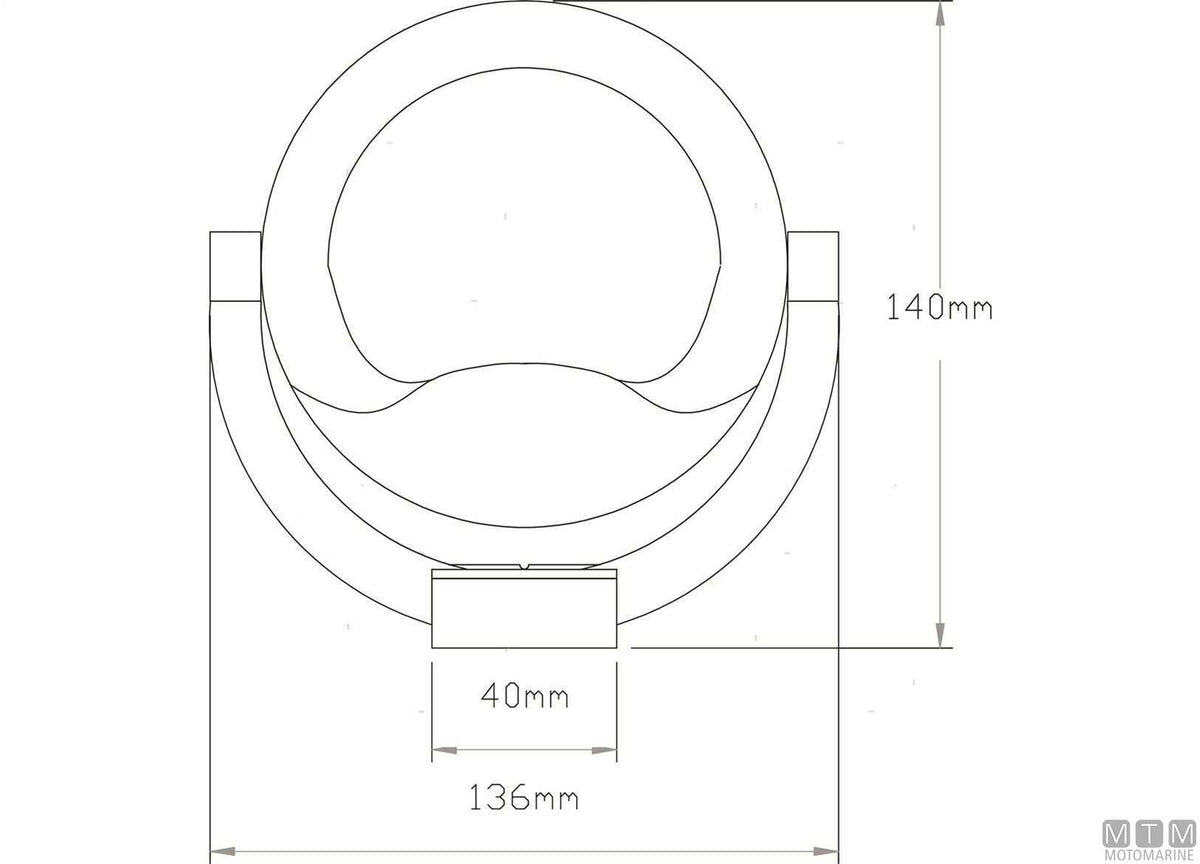 BUSSOLA A-NAUTIC C8 BRACKET NERA ROSA DA 85MM