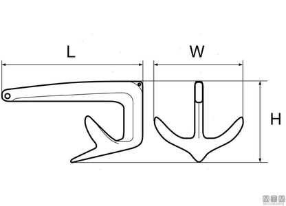 ANCORA 3-WING 7.5KG ACCIAIO ZINCATO A CALDO