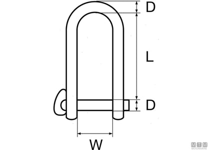 GRILLO KEY PIN D8MM ACCIAIO INOX 316 ASSE IMPERDIBILE