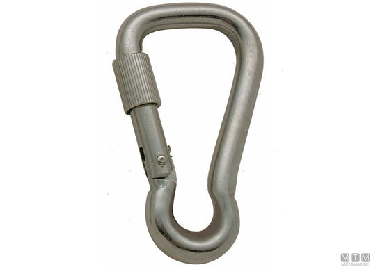 MOSCHETTONE LARGO D11MM CON SICUREZZA ACCIAIO INOX 316
