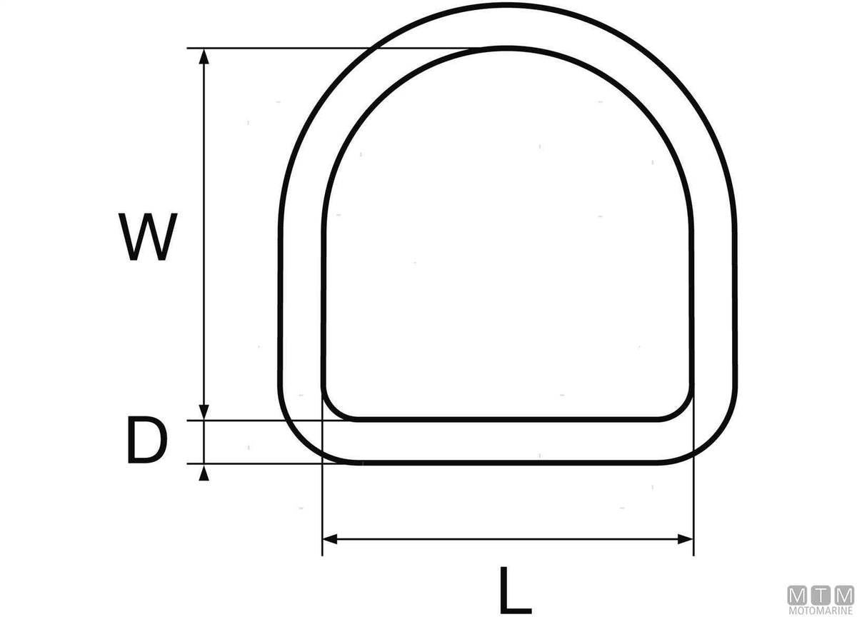 ANELLO D D5MM W30MM ACCIAIO INOX 316