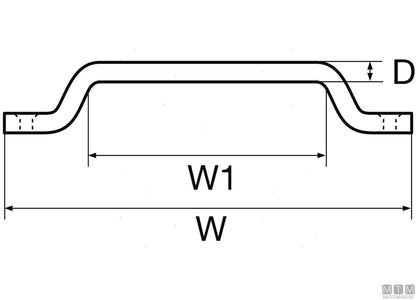 PONTE PASSACINGHIA L92MM D6MM ACCIAIO INOX 316