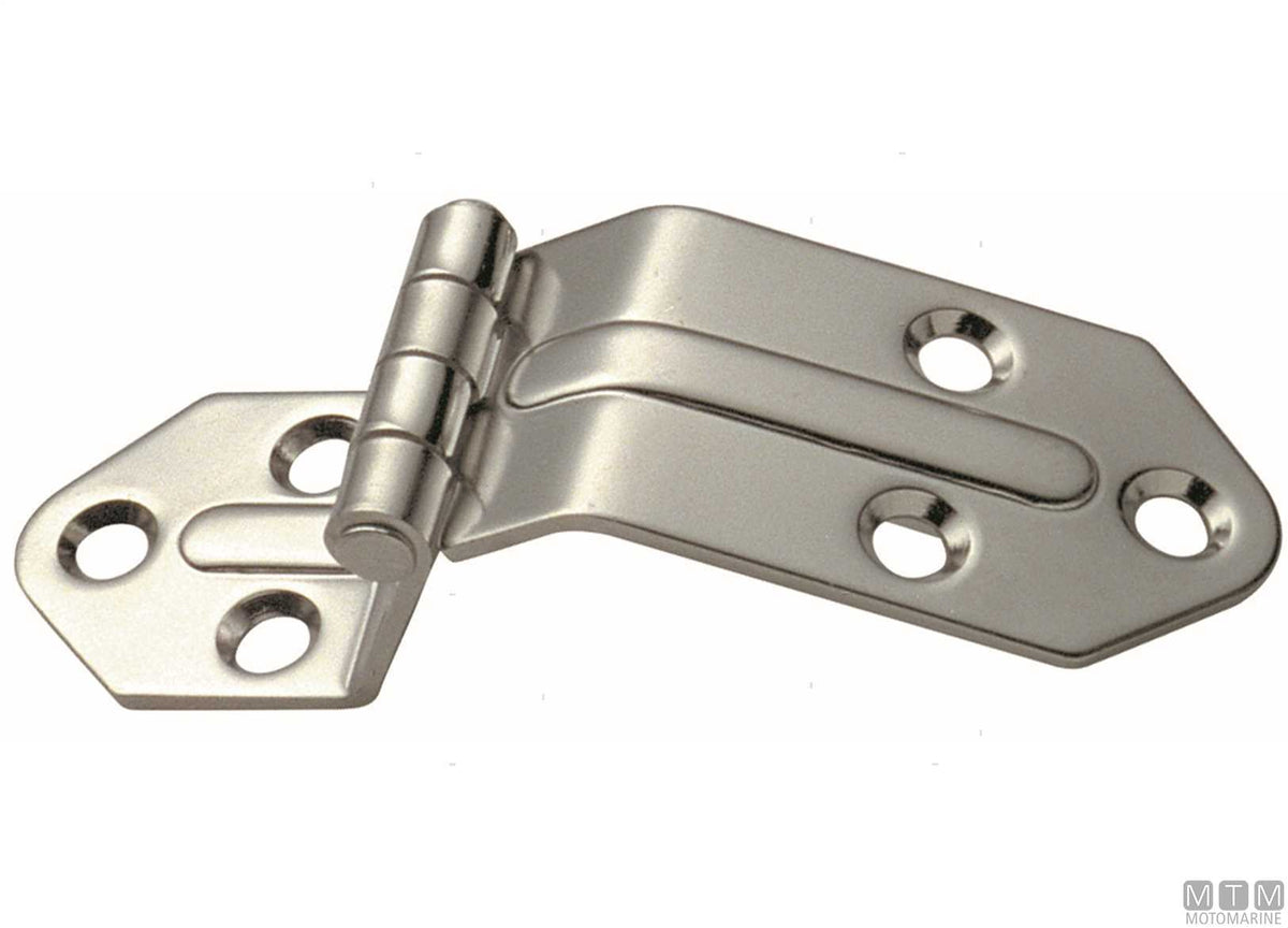 CERNIERA NERVATA A SBALZO ALTA 40X131MM H35MM IN ACCIAIO INOX 316