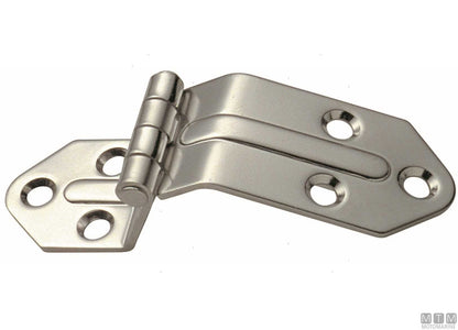 CERNIERA NERVATA A SBALZO ALTA 40X131MM H35MM IN ACCIAIO INOX 316