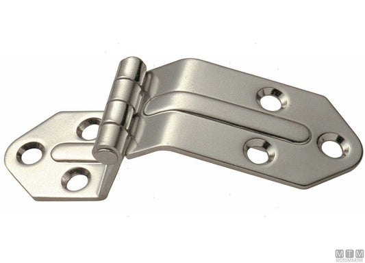 CERNIERA NERVATA A SBALZO ALTA 40X131MM H35MM IN ACCIAIO INOX 316