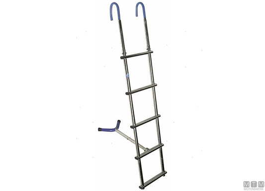 SCALETTA A 4 GRADINI CON AGGANCIO A PRUA ACCIAIO INOX 316