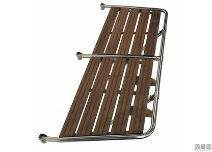 SCALETTA 3 GRADINI ATTACCO PLANCIA D22/25MM ACCIAIO INOX 316 E E LEGNO