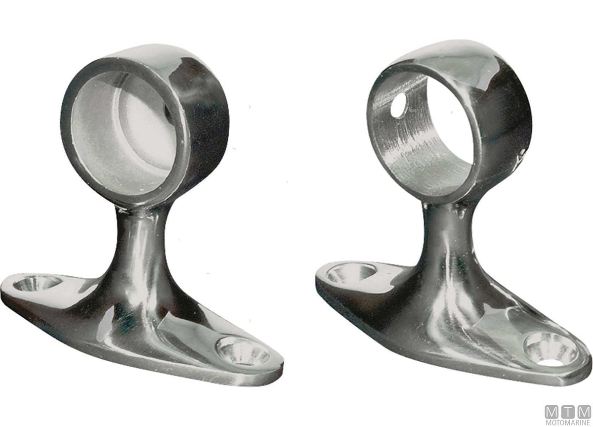 SUPPORTO TERMINALE CLASSICO D25MM ACCIAIO INOX 316