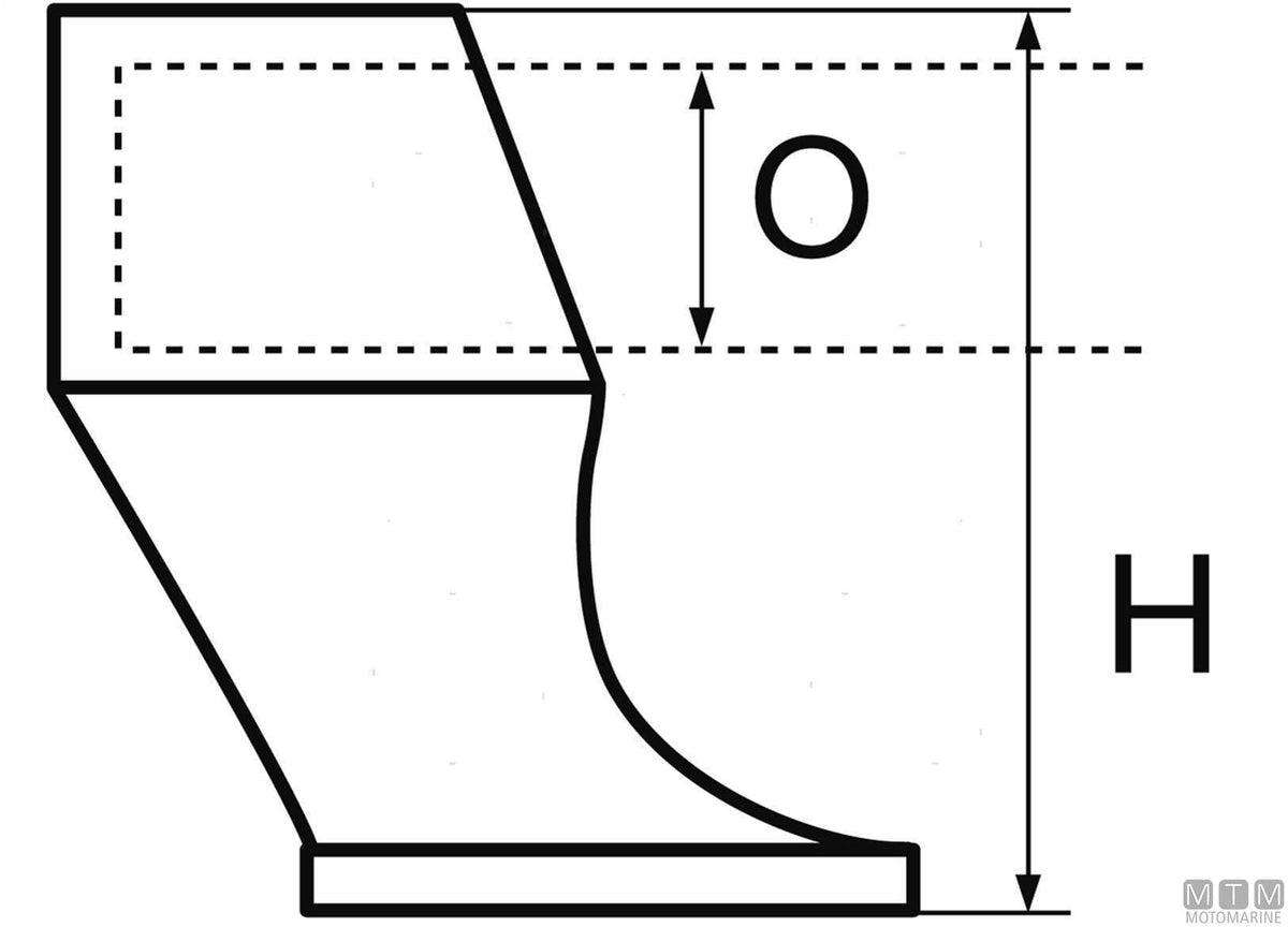 SUPPORTO TERMINALE SINISTRO NEW LINE D22MM ACCIAIO INOX 316