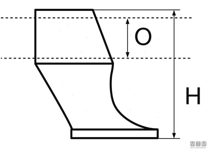 SUPPORTO TERMINALE DESTRO NEW LINE D22MM ACCIAIO INOX 316