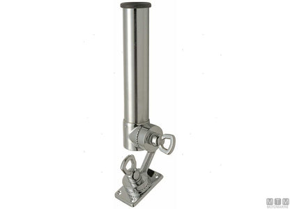 PORTACANNE ORIENTABILE DOPPIO SNODO D40MM IN OTTONE CROMATO