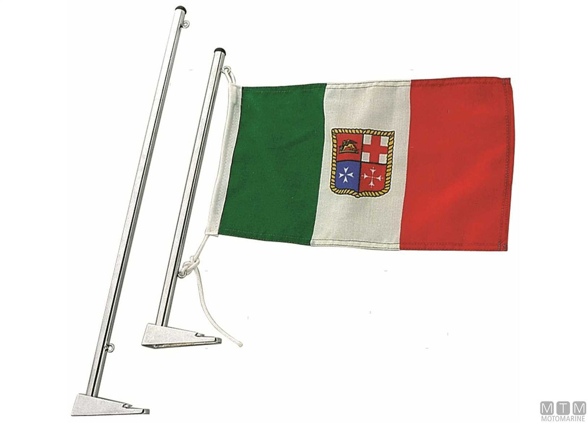 ASTA PORTABANDIERA COMPACT H500MM IN OTTONE CROMATO