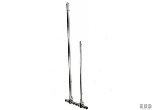 ASTA PORTABANDIERA CLAMP H350MM IN OTTONE CROMATO