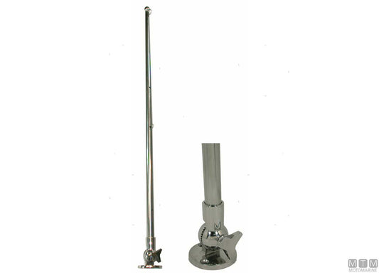 ASTA PORTABANDIERA PIEGHEVOLE H600MM IN ACCIAIO INOX