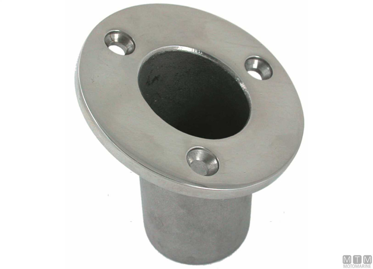 BASE PORTABANDIERA D25MM IN ACCIAIO INOX