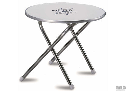 TAVOLINO FORMA DECK SERVICE M350 60X60CM H48CM IN MELAMINA/ALLUMINIO