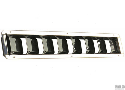 PRESA D'ARIA STRETTA 430x75MM IN ACCIAIO INOX
