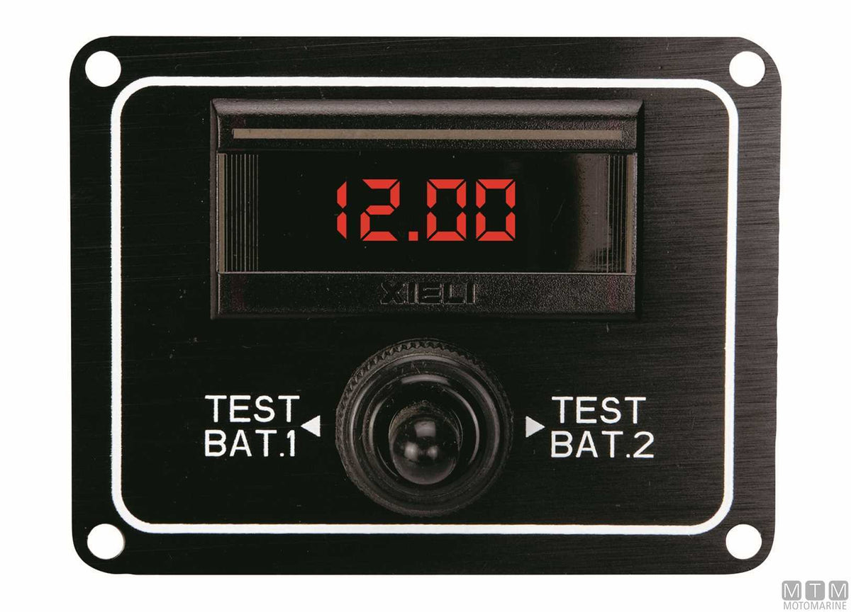 PANNELLO TESTER DIGITALE 2 BATTERIE 10-30V 82X63MM