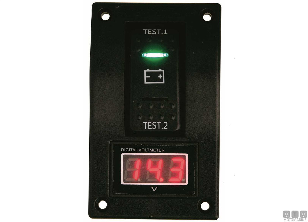 PANNELLO CON TESTER PER DUE BATTERIE