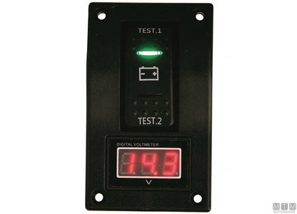 PANNELLO CON TESTER PER DUE BATTERIE