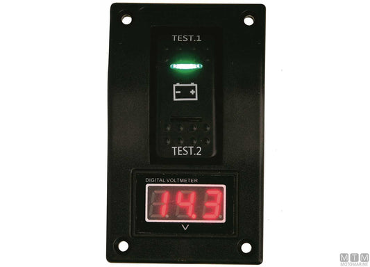 PANNELLO CON TESTER PER DUE BATTERIE