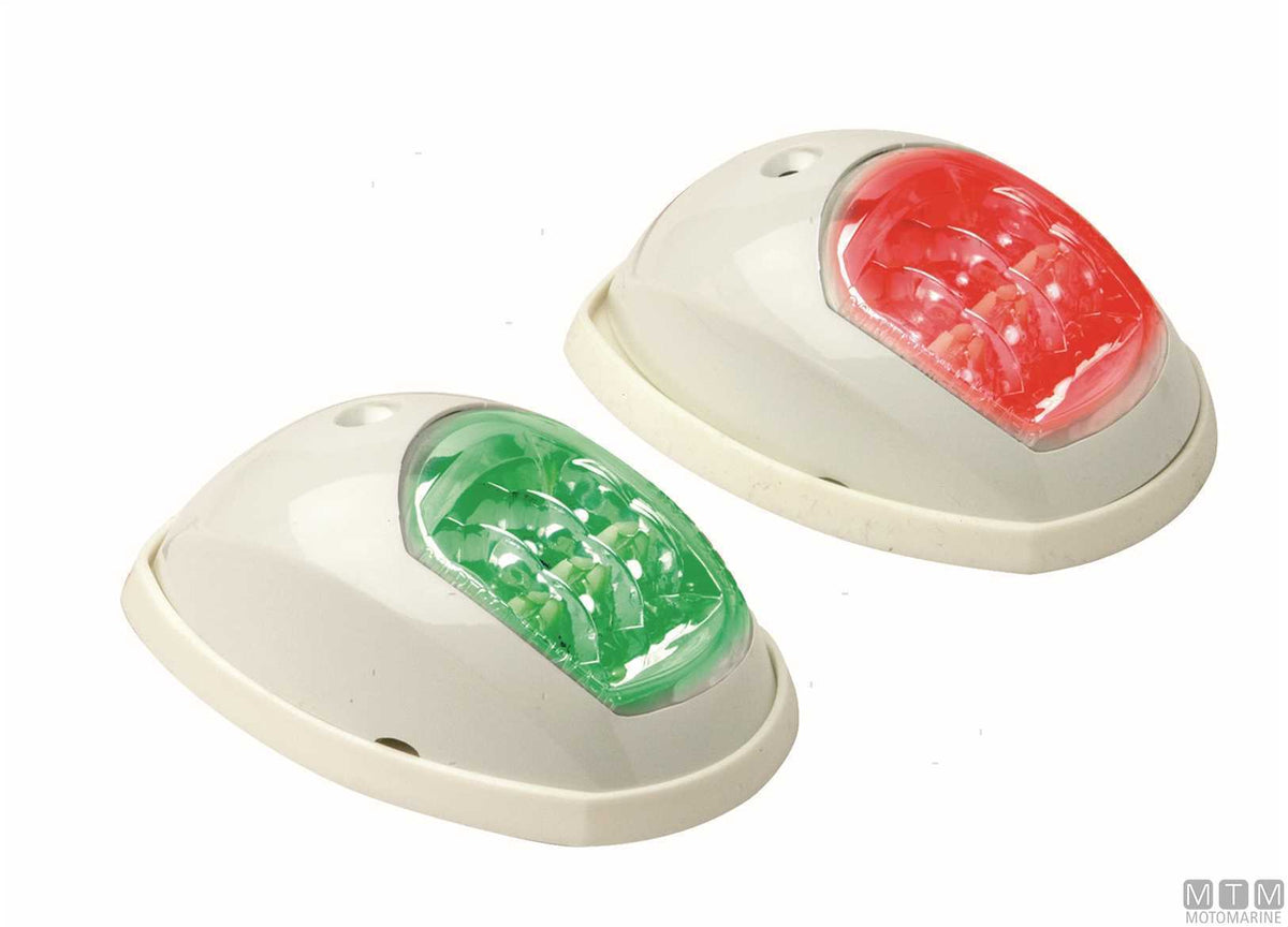 COPPIA FANALI DI VIA LATERALI LED ROSSO E VERDE BIANCHI