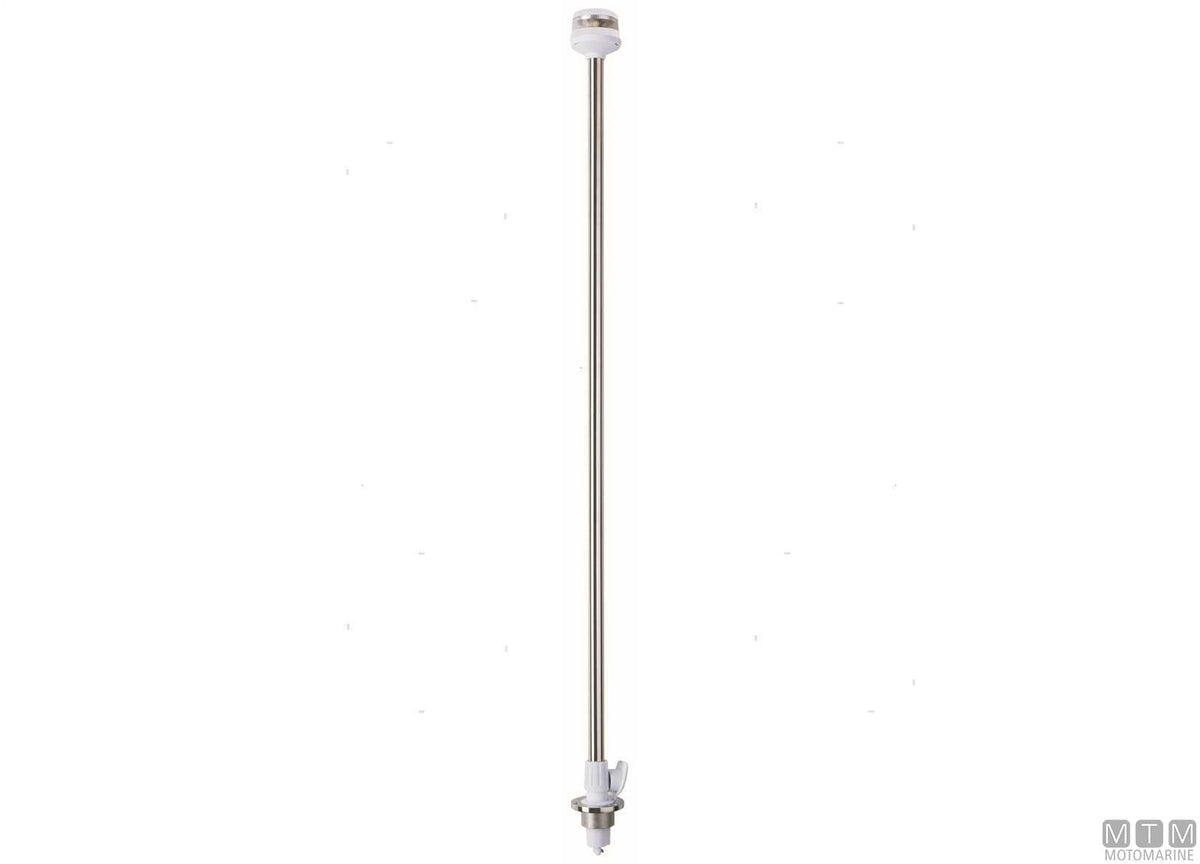 FANALE DI VIA LED 360 BIANCO SU ASTA BASE INCASSO CORPO BIANCO H100CM