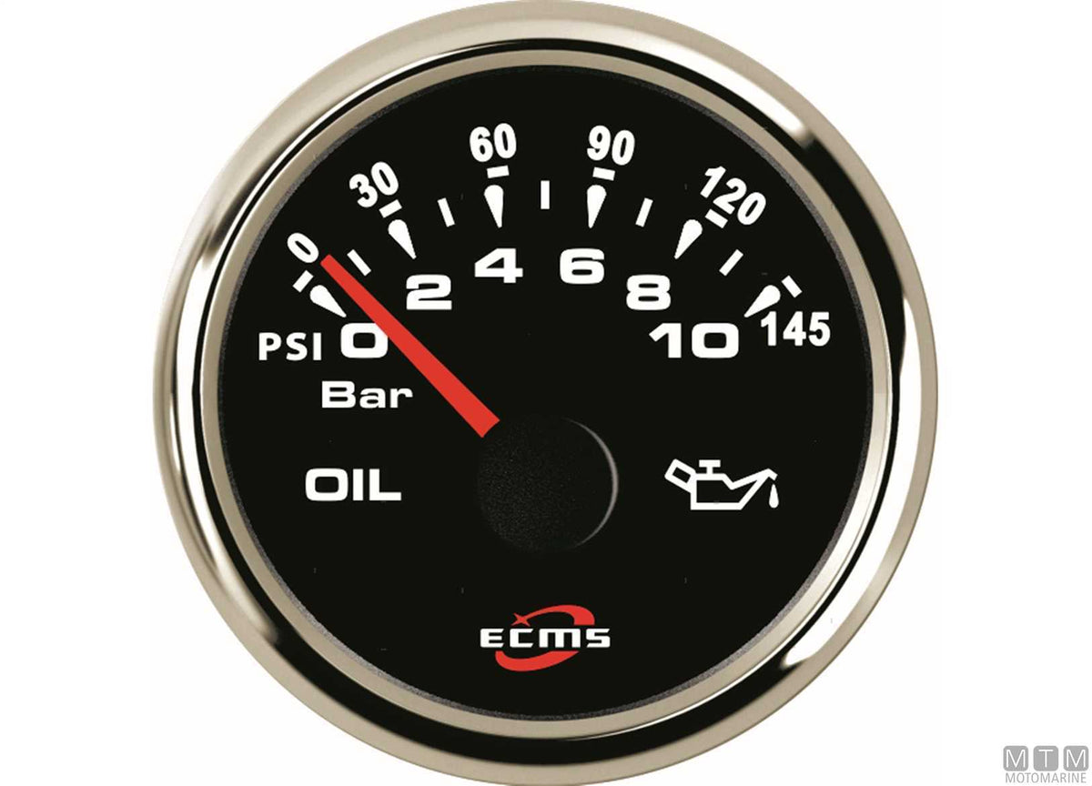 INDICATORE PRESSIONE 10B BLACK/CHROME