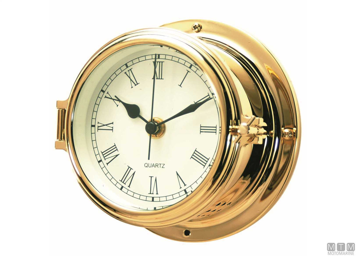 OROLOGIO SILENZIO RADIO CLASSE D150MM CASSA IN OTTONE LUCIDATO